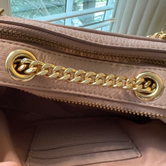 Marc Jacobs The Snapshot Small Elevated Crossbody Bag RARE Pink with Gold Chain - Picture 8 of 9